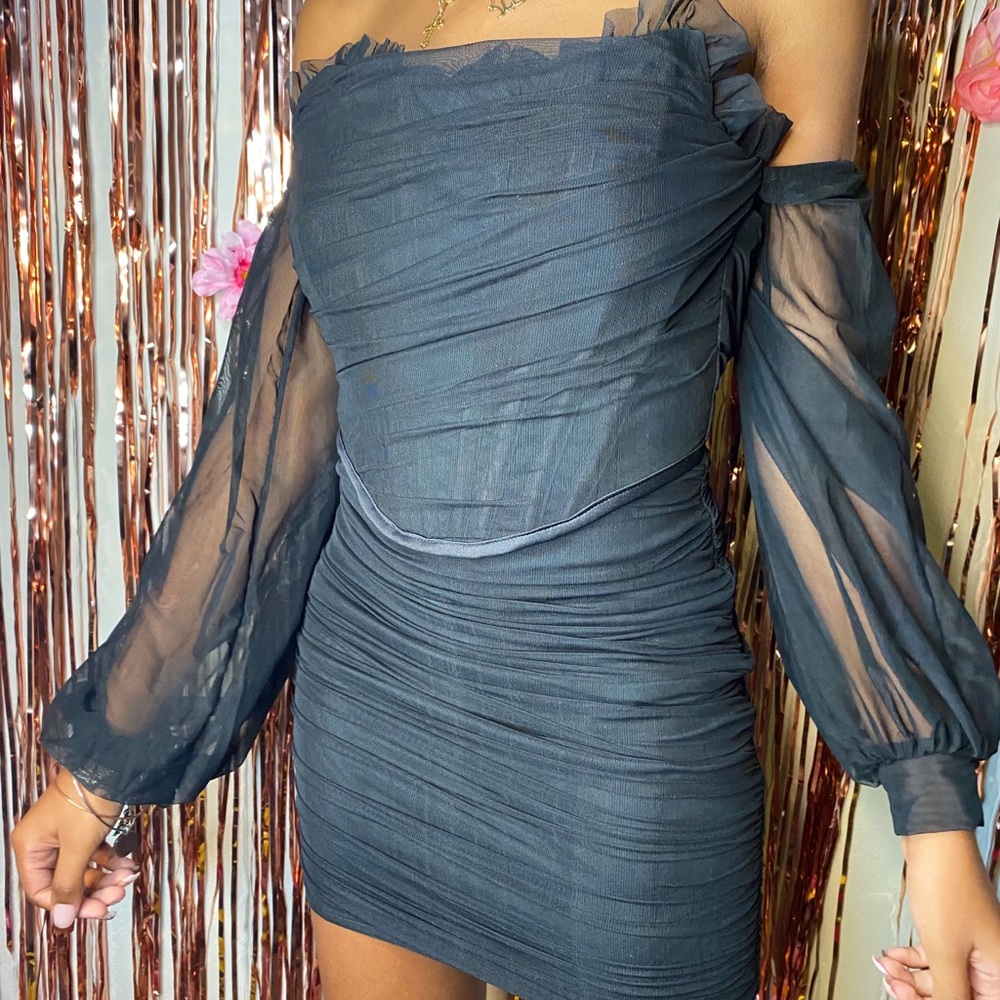 Black Corset Detail Dress